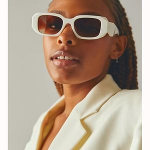 Free people white / cream sunglasses